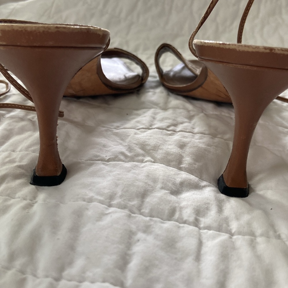 Manolo blahnik size 35.5 brown shoes - Picture 4 of 5